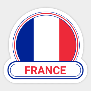 France Country Badge - France Flag Sticker